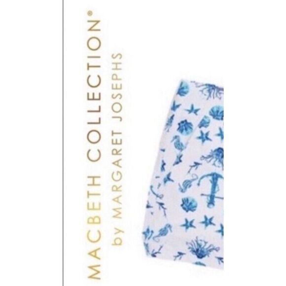 Macbeth Collections Nautical Button Back Sleeveless Top. Anchors shells starfish - Picture 5 of 16